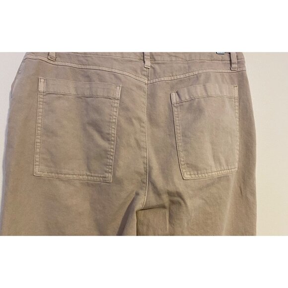 Gap Womens 12 Loose Khaki Pants Cotton Casual Wide Leg “Moonstone” Y2K Comfy - Picture 10 of 16